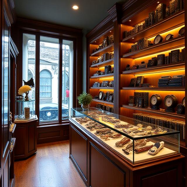 Interieur van The Bookworm's Watch Co. winkel in Tilburg